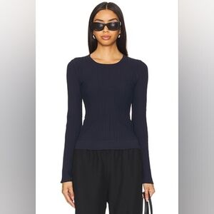 Favorite Daughter The Courtney Top in Navy Blue Size Large NWT